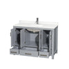 Custom image for Gray with Brushed Chrome Trim / Giotto Quartz, Rectangular Sink / No Mirror