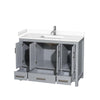 Custom image for Gray with Brushed Chrome Trim / White Cultured Marble, Rectangular Sink / No Mirror
