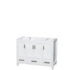 Custom image for White with Brushed Chrome Trim / White Carrara Marble, Oval Sink / No Mirror