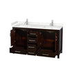 Custom image for Espresso with Brushed Chrome Trim / Carrara Cultured Marble, Rectangular Sink / No Mirror