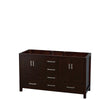 Custom image for Espresso with Brushed Chrome Trim / White Carrara Marble, Oval Sink / No Mirror