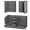 Custom image for Dark Gray with Brushed Chrome Trim / Medicine Cabinets