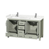 Custom image for Light Green with Brushed Nickel Trim / Carrara Cultured Marble, Rectangular Sink / No Mirror