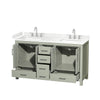 Custom image for Light Green with Brushed Nickel Trim / Carrara Cultured Marble, Rectangular Sink / No Mirror