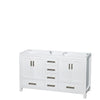 Custom image for White with Brushed Chrome Trim / White Carrara Marble, Oval Sink / No Mirror