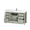 Custom image for Light Green with Brushed Nickel Trim / Carrara Cultured Marble, Rectangular Sink / No Mirror