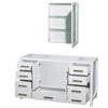 Custom image for White with Brushed Chrome Trim / Medicine Cabinet