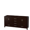 Custom image for Espresso with Brushed Chrome Trim / White Carrara Marble, Rectangular Sink / 24