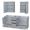 Custom image for Gray with Brushed Chrome Trim / Medicine Cabinets