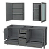 Custom image for Dark Gray with Brushed Chrome Trim / Medicine Cabinets