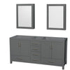 Custom image for Dark Gray with Brushed Chrome Trim / Medicine Cabinets