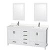 Custom image for White with Brushed Chrome Trim / White Quartz, Rectangular Sink / 24
