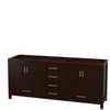 Custom image for Espresso with Brushed Chrome Trim / White Carrara Marble, Oval Sink / 70