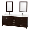 Custom image for Espresso with Brushed Chrome Trim / Giotto Quartz, Rectangular Sink / 24