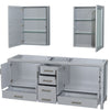 Custom image for Gray with Brushed Chrome Trim / Medicine Cabinets