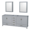 Custom image for Gray with Brushed Chrome Trim / Medicine Cabinets