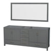 Custom image for Dark Gray with Brushed Chrome Trim / 70