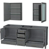Custom image for Dark Gray with Brushed Chrome Trim / Medicine Cabinets