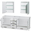 Custom image for White with Brushed Chrome Trim / Medicine Cabinets