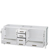 Custom image for White with Brushed Chrome Trim / No Mirror