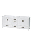 Custom image for White with Brushed Chrome Trim / White Carrara Marble, Oval Sink / No Mirror