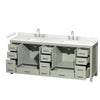 Custom image for Light Green with Brushed Nickel Trim / Carrara Cultured Marble, Rectangular Sink / No Mirror