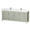 Custom image for Light Green with Brushed Nickel Trim / White Cultured Marble, Rectangular Sink / No Mirror