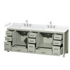 Custom image for Light Green with Brushed Nickel Trim / White Cultured Marble, Rectangular Sink / No Mirror
