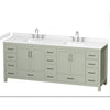 Custom image for Light Green with Brushed Nickel Trim / White Cultured Marble, Rectangular Sink / No Mirror