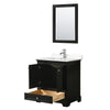 Custom image for Dark Espresso with Polished Chrome Trim / Carrara Cultured Marble, Rectangular Sink / 24