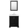 Custom image for Dark Espresso with Polished Chrome Trim / Carrara Cultured Marble, Rectangular Sink / 24