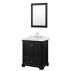 Custom image for Dark Espresso with Polished Chrome Trim / Carrara Cultured Marble, Rectangular Sink / 24