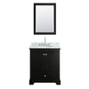 Custom image for Dark Espresso with Polished Chrome Trim / White Carrara Marble, Oval Sink / 24