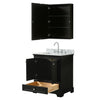 Custom image for Dark Espresso with Polished Chrome Trim / White Carrara Marble, Rectangular Sink / Medicine Cabinet