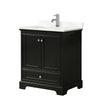 Custom image for Dark Espresso with Polished Chrome Trim / Giotto Quartz, Rectangular Sink / No Mirror