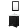 Custom image for Dark Espresso with Polished Chrome Trim / White Cultured Marble, Rectangular Sink / 24