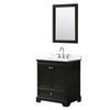 Custom image for Dark Espresso with Polished Chrome Trim / White Quartz, Rectangular Sink / 24
