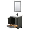 Custom image for Dark Gray with Matte Black Trim / Carrara Cultured Marble, Rectangular Sink / 24