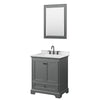 Custom image for Dark Gray with Matte Black Trim / Carrara Cultured Marble, Rectangular Sink / 24