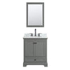 Custom image for Dark Gray with Matte Black Trim / White Carrara Marble, Oval Sink / 24