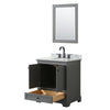 Custom image for Dark Gray with Matte Black Trim / White Carrara Marble, Oval Sink / 24