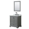 Custom image for Dark Gray with Matte Black Trim / White Carrara Marble, Rectangular Sink / 24