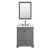 Custom image for Dark Gray with Matte Black Trim / White Carrara Marble, Rectangular Sink / Medicine Cabinet