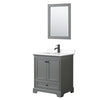 Custom image for Dark Gray with Matte Black Trim / White Cultured Marble, Rectangular Sink / 24