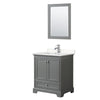 Custom image for Dark Gray with Polished Chrome Trim / Carrara Cultured Marble, Rectangular Sink / 24