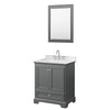 Custom image for Dark Gray with Polished Chrome Trim / Carrara Cultured Marble, Rectangular Sink / 24