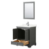 Custom image for Dark Gray with Polished Chrome Trim / White Quartz, Rectangular Sink / 24