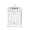 Custom image for White with Matte Black Trim / White Carrara Marble, Oval Sink / No Mirror