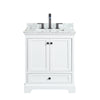 Custom image for White with Matte Black Trim / White Carrara Marble, Rectangular Sink / No Mirror