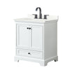 Custom image for White with Matte Black Trim / Giotto Quartz, Rectangular Sink / No Mirror